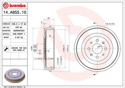 BT1158 BRECO Тормозной барабан