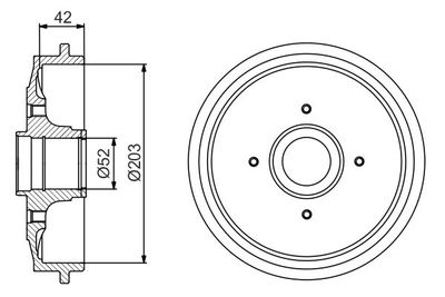 0986477201 BOSCH Тормозной барабан