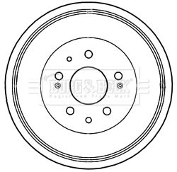 BBR7233 BORG & BECK Тормозной барабан