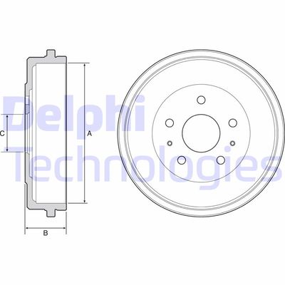 BF526 DELPHI Тормозной барабан