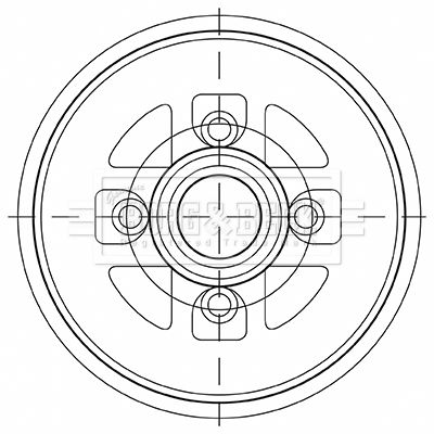 BBR7269 BORG & BECK Тормозной барабан