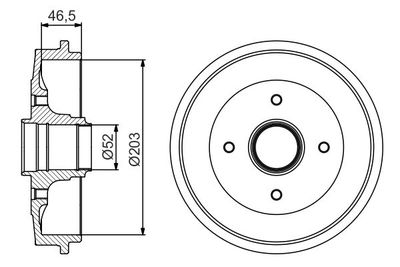 0986477253 BOSCH Тормозной барабан