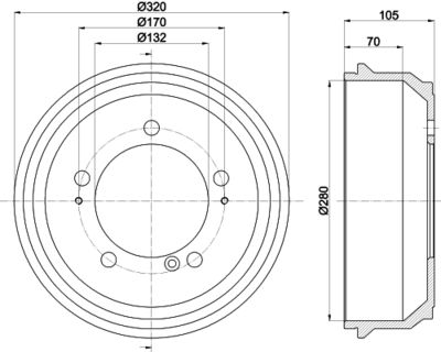 MBD307 MINTEX Тормозной барабан