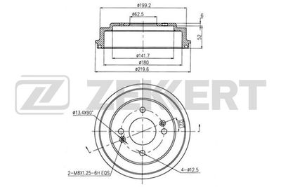 BS5236 ZEKKERT Тормозной барабан