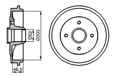 0986477127 BOSCH Тормозной барабан