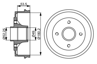 0986477061 BOSCH Тормозной барабан