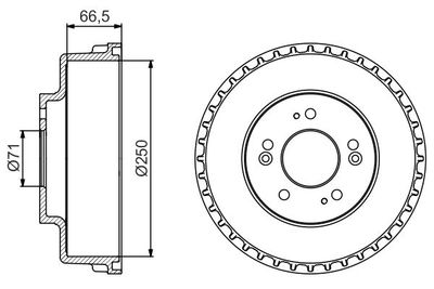 0986477228 BOSCH Тормозной барабан