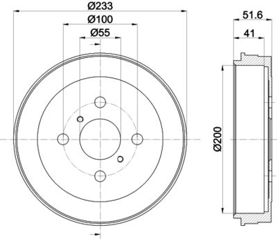 MBD325 MINTEX Тормозной барабан