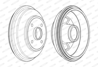 FDR329808 FERODO Тормозной барабан