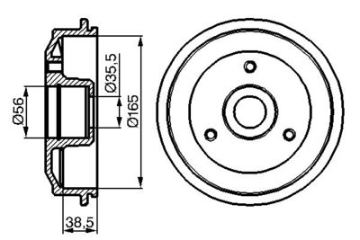 0986477118 BOSCH Тормозной барабан