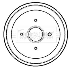 BBR7169 BORG & BECK Тормозной барабан