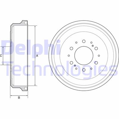BF539 DELPHI Тормозной барабан