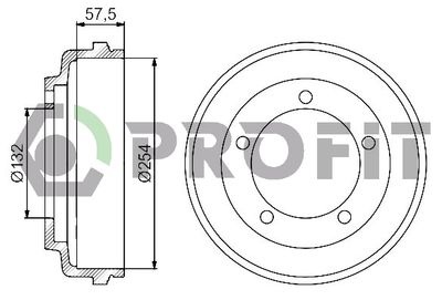 50200029 PROFIT Тормозной барабан