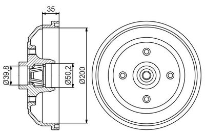 0986477256 BOSCH Тормозной барабан