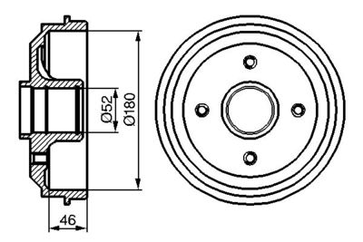 0986477116 BOSCH Тормозной барабан