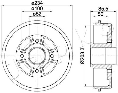 560702 JAPKO Тормозной барабан