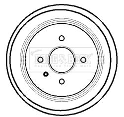 BBR7127 BORG & BECK Тормозной барабан