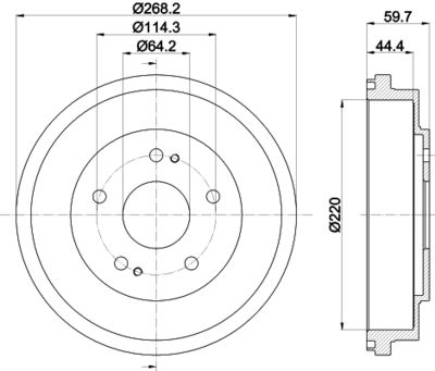 8DT355300291 HELLA PAGID Тормозной барабан