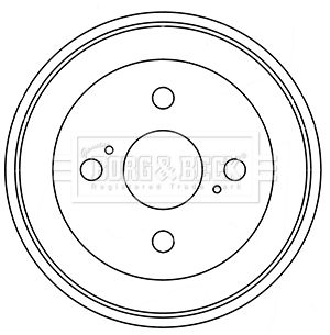 BBR7246 BORG & BECK Тормозной барабан