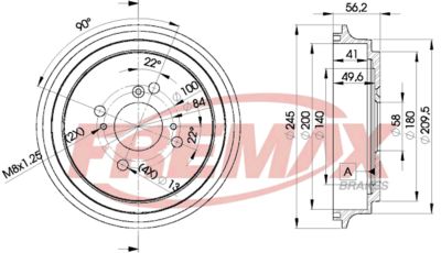 BD4810 FREMAX Тормозной барабан