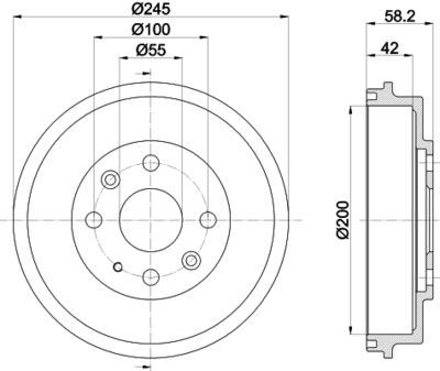 MBD207 MINTEX Тормозной барабан