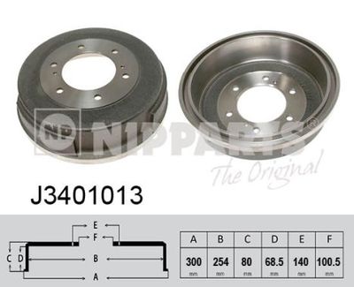 J3401013 NIPPARTS Тормозной барабан