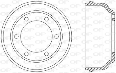 BAD902210 OPEN PARTS Тормозной барабан