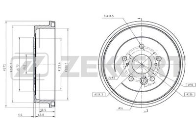 BS5578 ZEKKERT Тормозной барабан