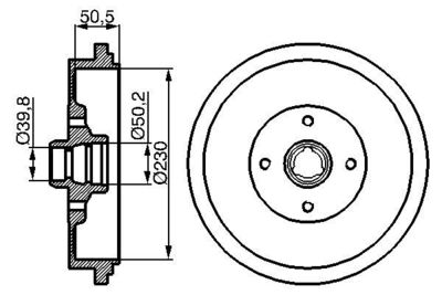 0986477042 BOSCH Тормозной барабан