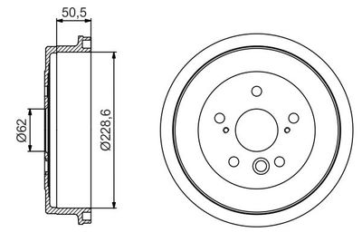 0986477242 BOSCH Тормозной барабан