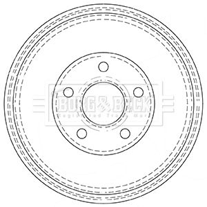 BBR7137 BORG & BECK Тормозной барабан