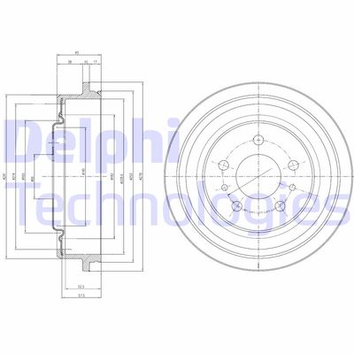 BF425 DELPHI Тормозной барабан