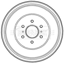 BBR7221 BORG & BECK Тормозной барабан