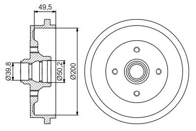 0986477267 BOSCH Тормозной барабан