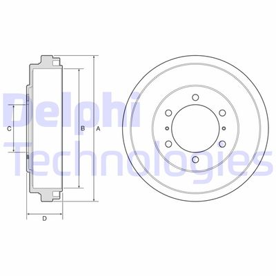 BF631 DELPHI Тормозной барабан