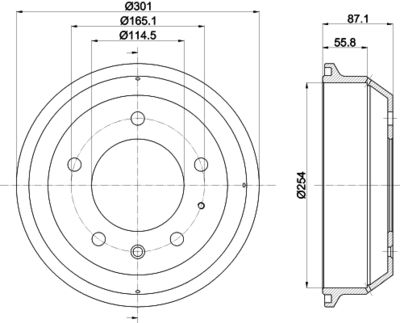 MBD353 MINTEX Тормозной барабан