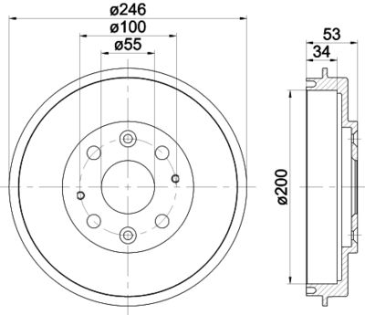 MBD300 MINTEX Тормозной барабан