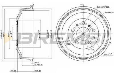 CR5261 BREMSI Тормозной барабан