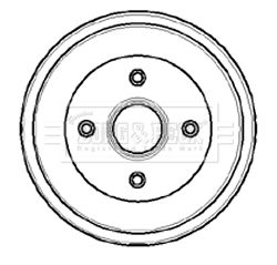 BBR7033 BORG & BECK Тормозной барабан
