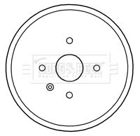 BBR7214 BORG & BECK Тормозной барабан