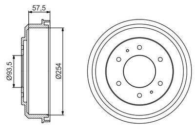 0986477220 BOSCH Тормозной барабан