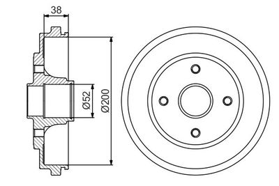 0986477229 BOSCH Тормозной барабан