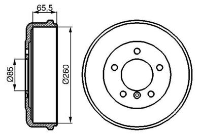 0986477038 BOSCH Тормозной барабан