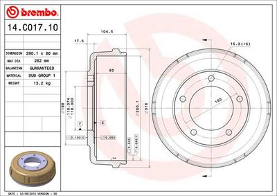 BK1168 BRECO Тормозной барабан