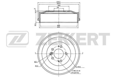 BS6090 ZEKKERT Тормозной барабан