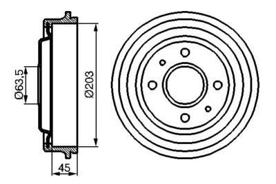 0986477115 BOSCH Тормозной барабан