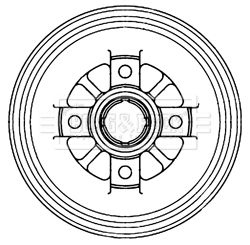 BBR7240 BORG & BECK Тормозной барабан
