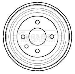 BBR7040 BORG & BECK Тормозной барабан