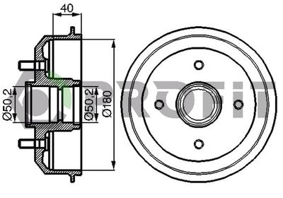 50200022 PROFIT Тормозной барабан