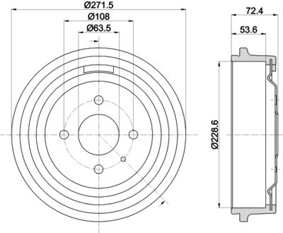 MBD038 MINTEX Тормозной барабан